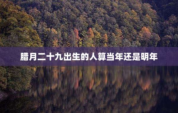 腊月二十九出生的人算当年还是明年