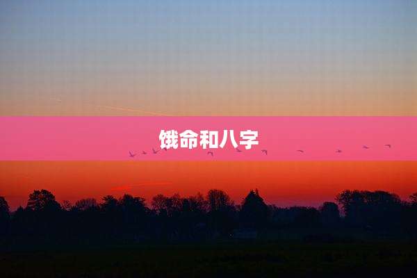 饿命和八字