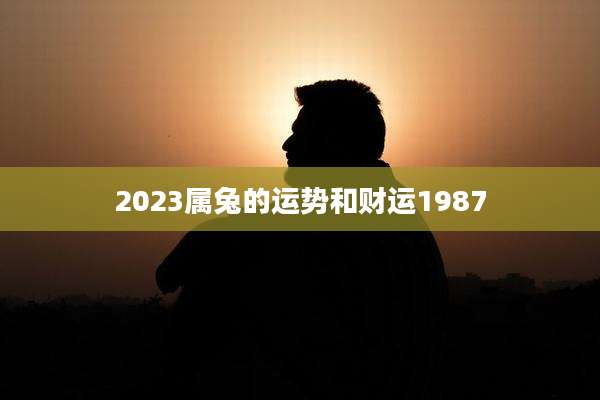 2023属兔的运势和财运1987