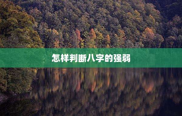 怎样判断八字的强弱