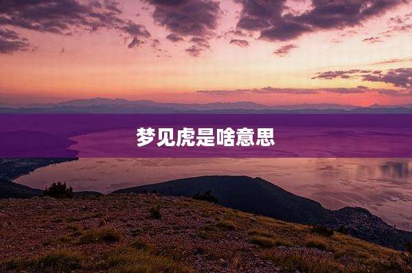梦见虎是啥意思