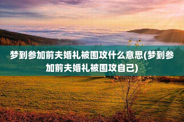 梦到参加前夫婚礼被围攻什么意思(梦到参加前夫婚礼被围攻自己)