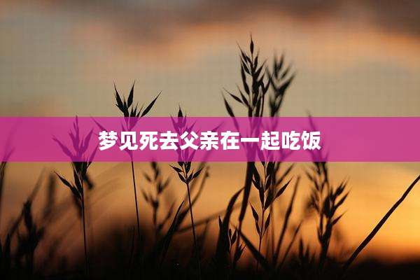 梦见死去父亲在一起吃饭