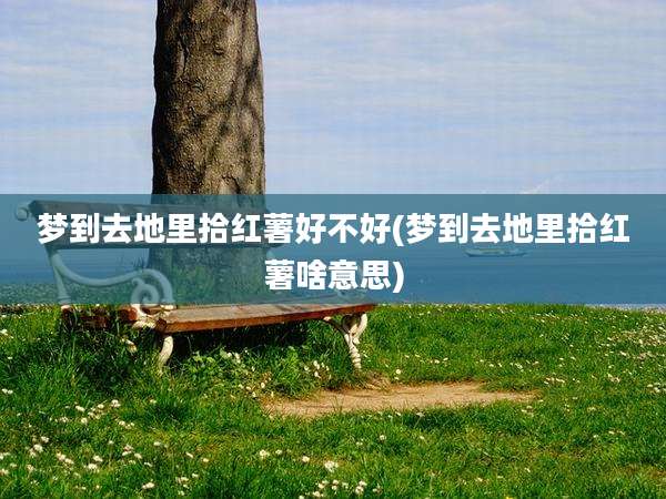 梦到去地里拾红薯好不好(梦到去地里拾红薯啥意思)