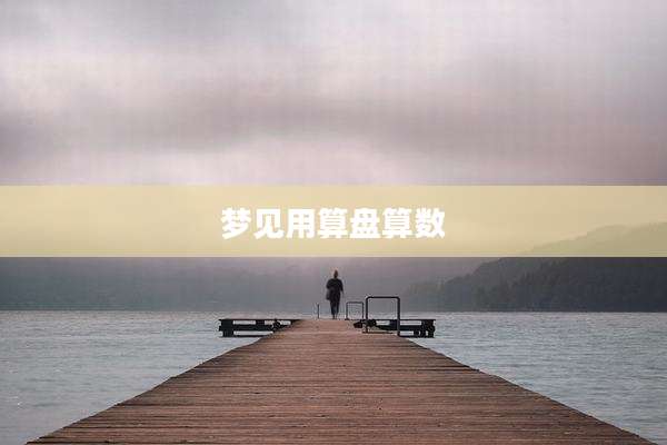 梦见用算盘算数