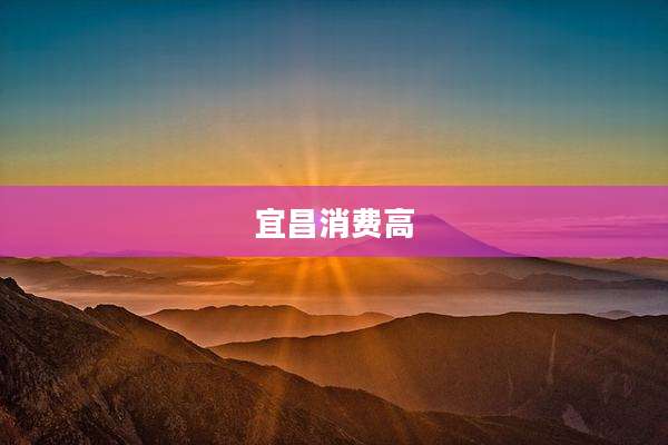 宜昌消费高