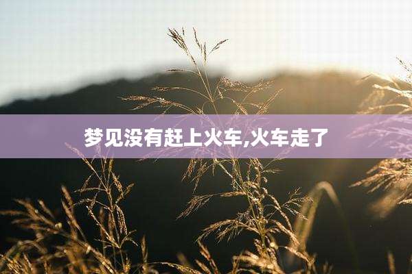 梦见没有赶上火车,火车走了