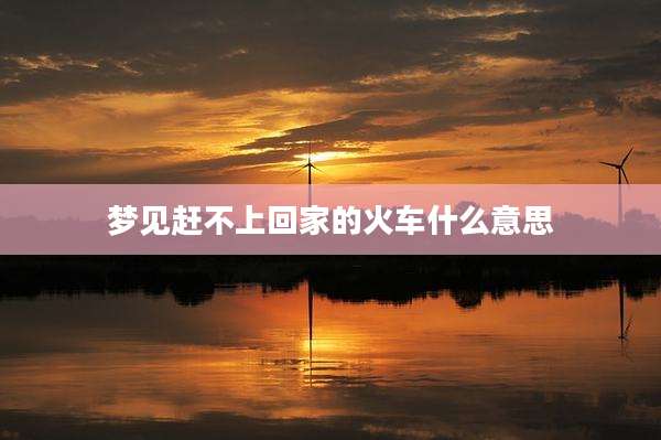 梦见赶不上回家的火车什么意思