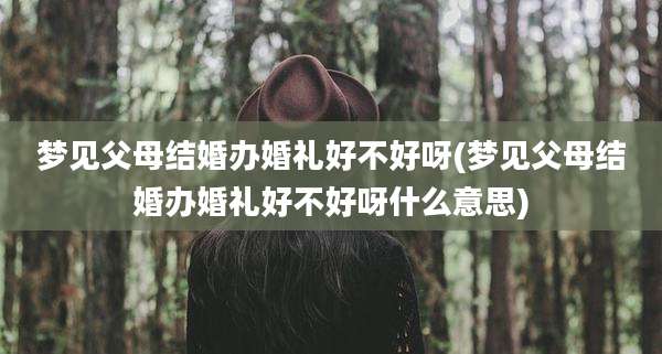 梦见父母结婚办婚礼好不好呀(梦见父母结婚办婚礼好不好呀什么意思)