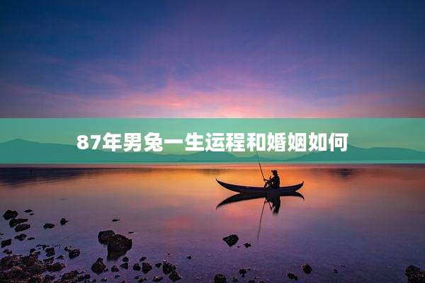 87年男兔一生运程和婚姻如何