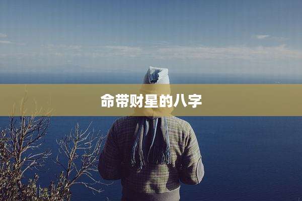命带财星的八字