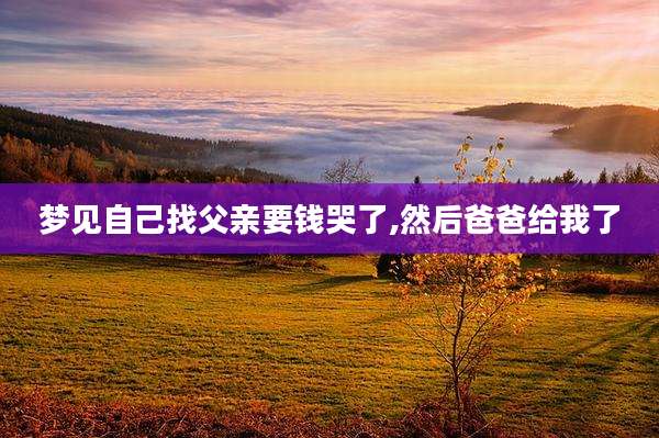 梦见自己找父亲要钱哭了,然后爸爸给我了