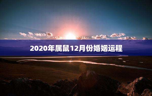 2020年属鼠12月份婚姻运程