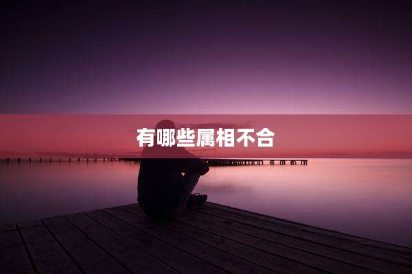 有哪些属相不合