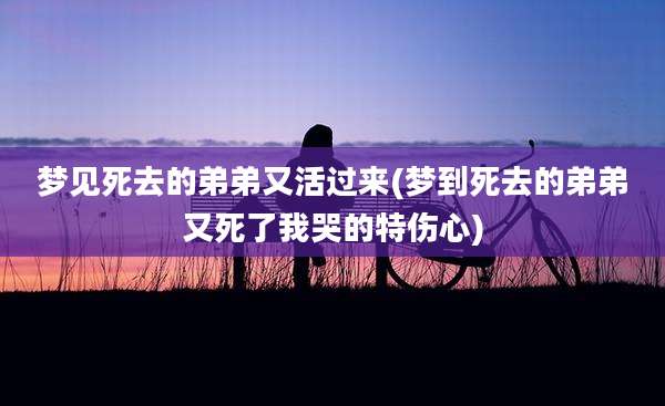 梦见死去的弟弟又活过来(梦到死去的弟弟又死了我哭的特伤心)