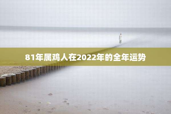 81年属鸡人在2022年的全年运势