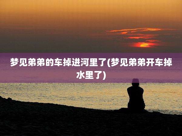 梦见弟弟的车掉进河里了(梦见弟弟开车掉水里了)