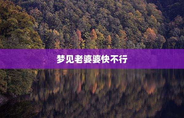 梦见老婆婆快不行