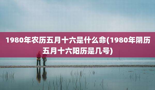 1980年农历五月十六是什么命(1980年阴历五月十六阳历是几号)