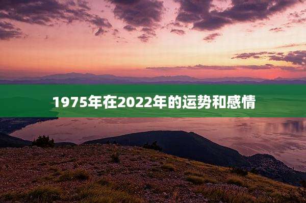 1975年在2022年的运势和感情