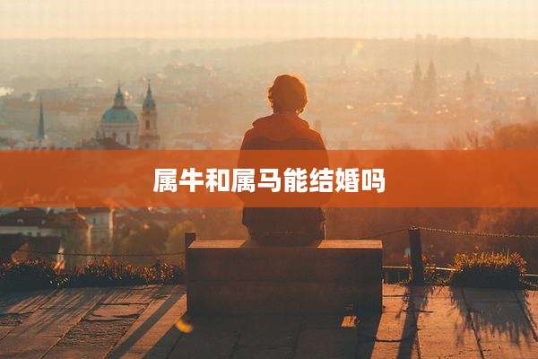 属牛和属马能结婚吗