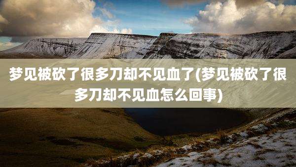 梦见被砍了很多刀却不见血了(梦见被砍了很多刀却不见血怎么回事)