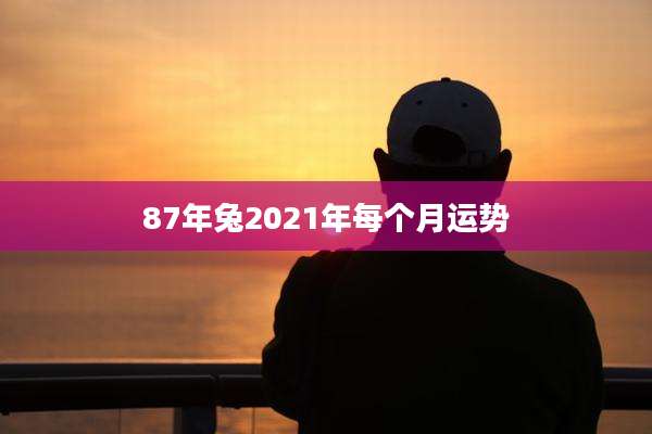 87年兔2021年每个月运势