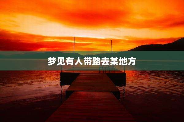 梦见有人带路去某地方