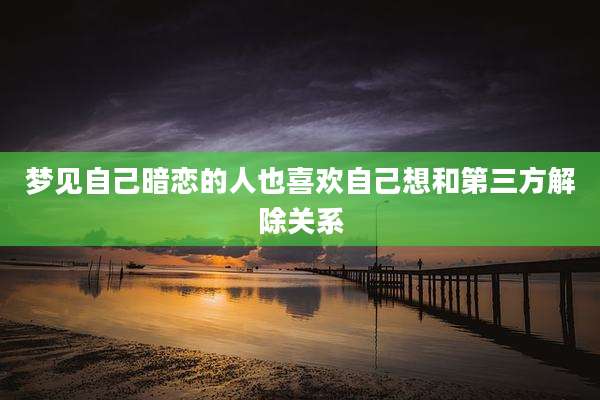 梦见自己暗恋的人也喜欢自己想和第三方解除关系
