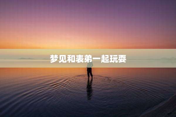 梦见和表弟一起玩耍