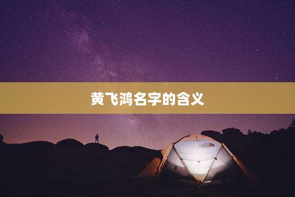 黄飞鸿名字的含义