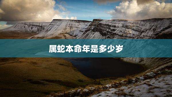属蛇本命年是多少岁
