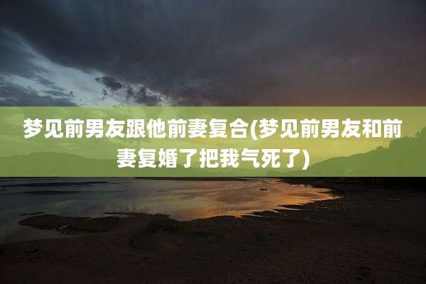 梦见前男友跟他前妻复合(梦见前男友和前妻复婚了把我气死了)