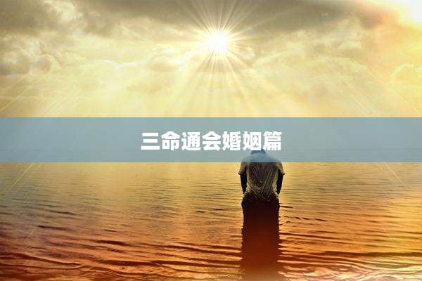 三命通会婚姻篇