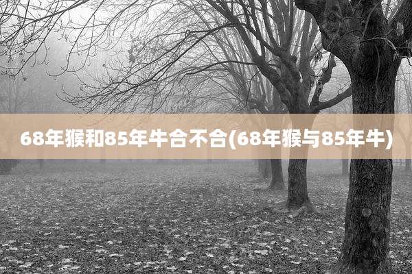 68年猴和85年牛合不合(68年猴与85年牛)