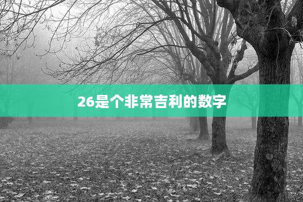 26是个非常吉利的数字