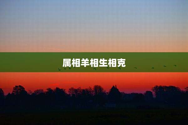 属相羊相生相克