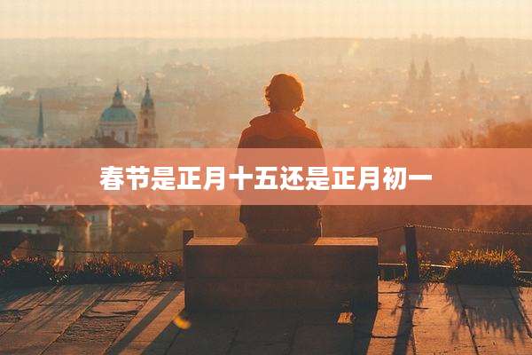 春节是正月十五还是正月初一