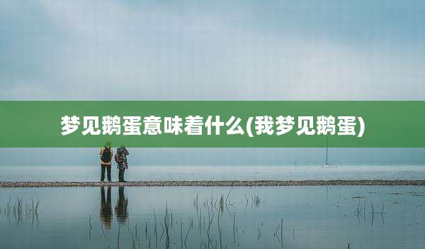 梦见鹅蛋意味着什么(我梦见鹅蛋)