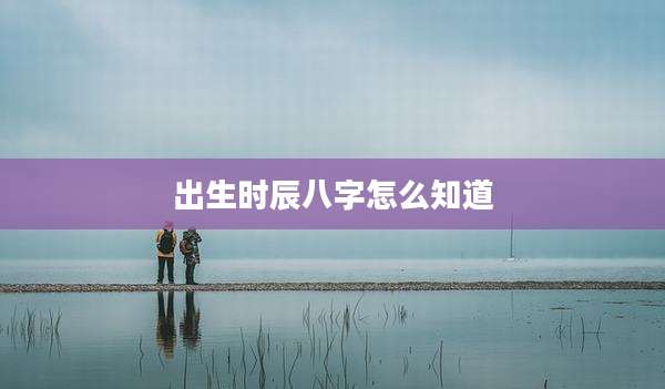 出生时辰八字怎么知道