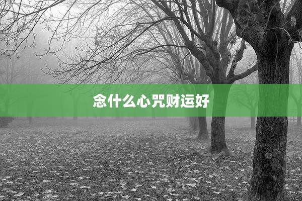 念什么心咒财运好