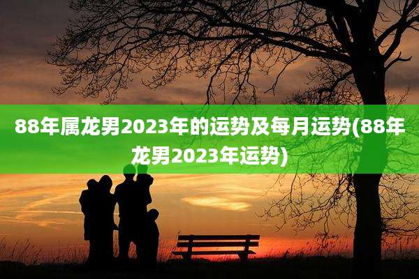 88年属龙男2023年的运势及每月运势(88年龙男2023年运势)