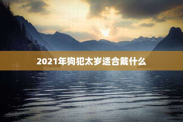 2021年狗犯太岁适合戴什么