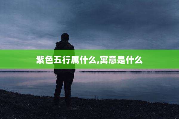 紫色五行属什么,寓意是什么