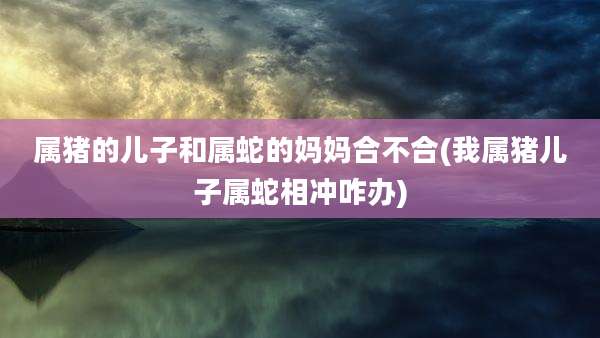 属猪的儿子和属蛇的妈妈合不合(我属猪儿子属蛇相冲咋办)