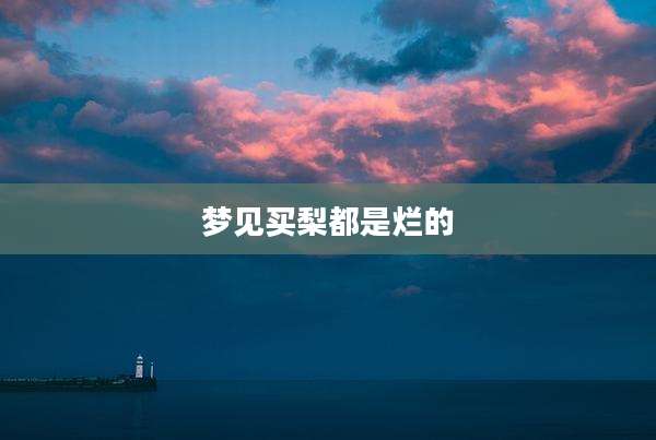 梦见买梨都是烂的