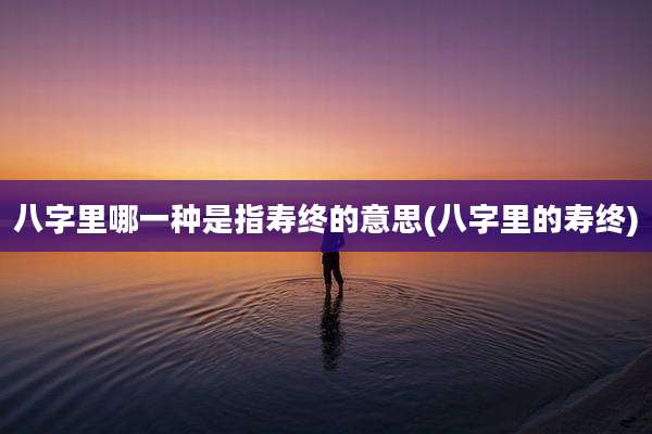 八字里哪一种是指寿终的意思(八字里的寿终)