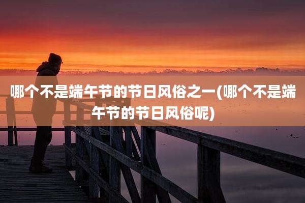 哪个不是端午节的节日风俗之一(哪个不是端午节的节日风俗呢)