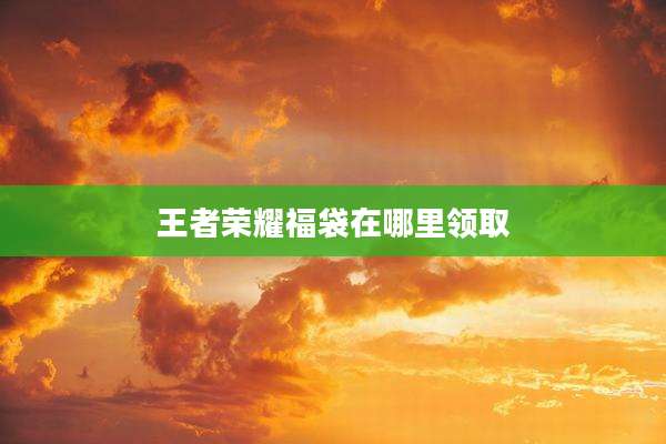 王者荣耀福袋在哪里领取