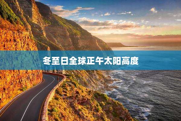 冬至日全球正午太阳高度